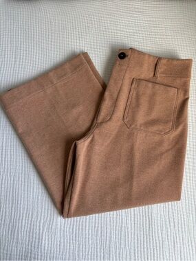Maeve Cropped Straight Pants in Camel